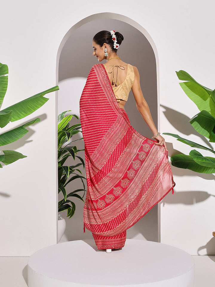 Lehriya Printed Georgette Saree