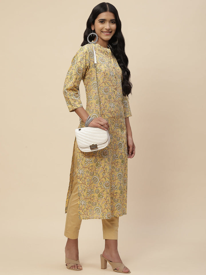 Floral Printed Cotton Kurta