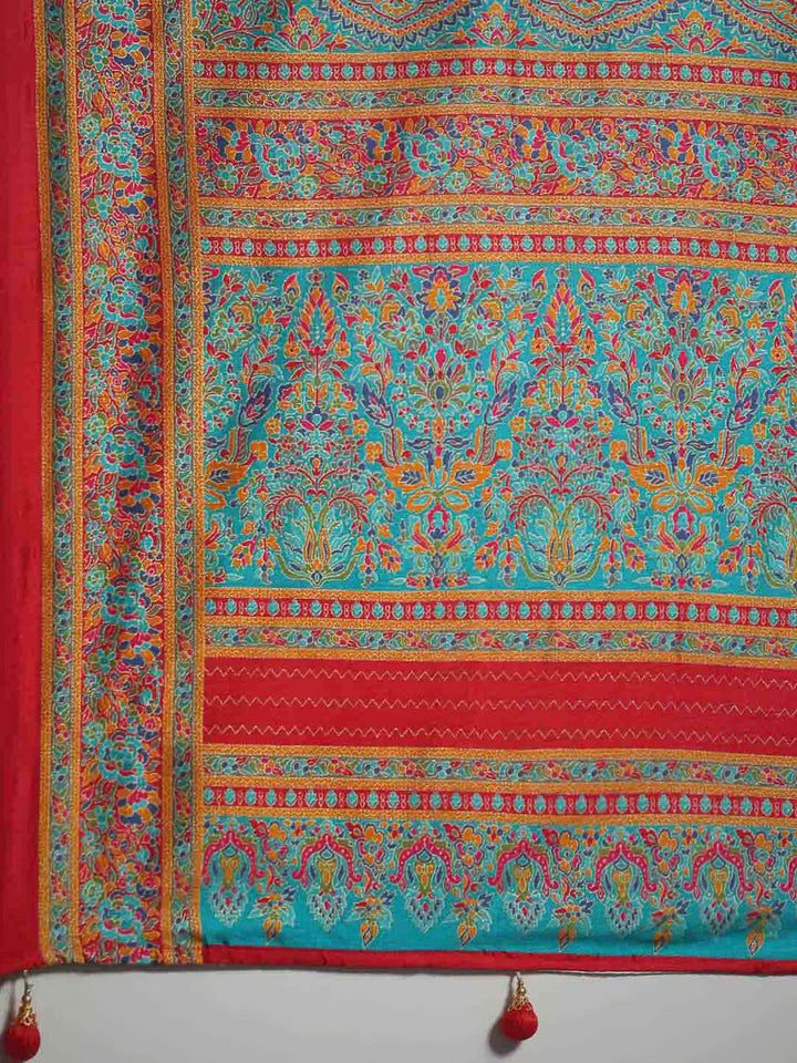 Digital Printed Art Silk Saree