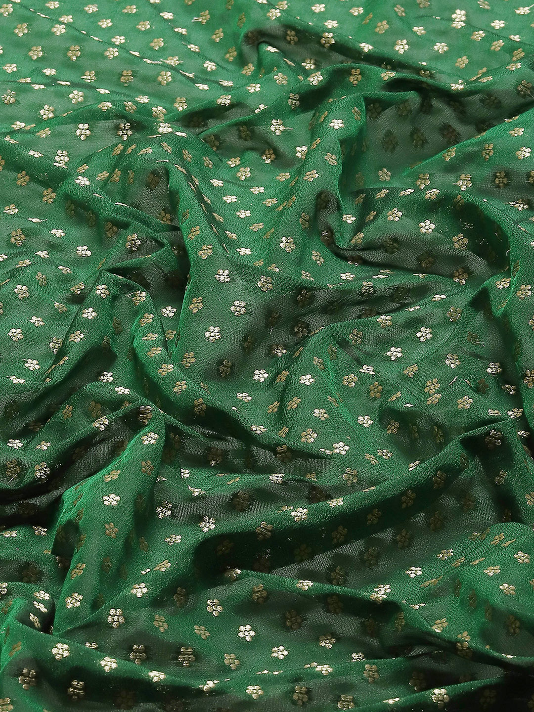 Zari Border Booti Woven Banarsi Saree
