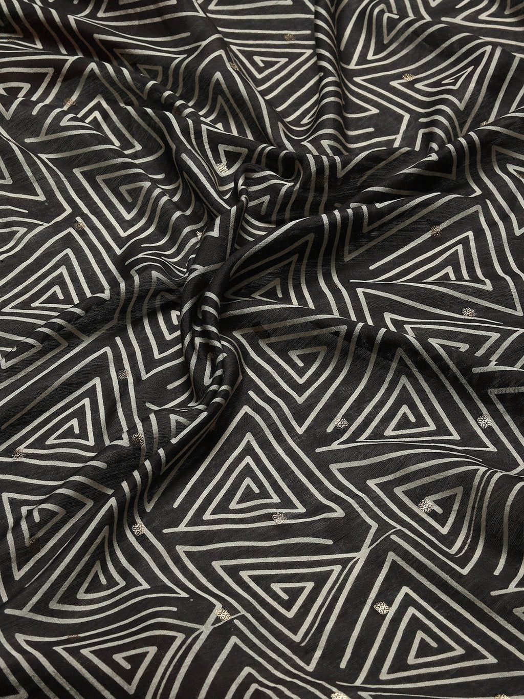 Geometric Printed Handloom Woven Saree