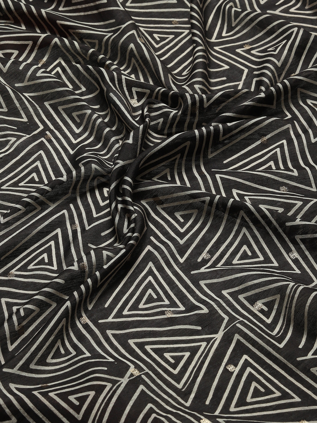 Geometric Printed Handloom Woven Saree