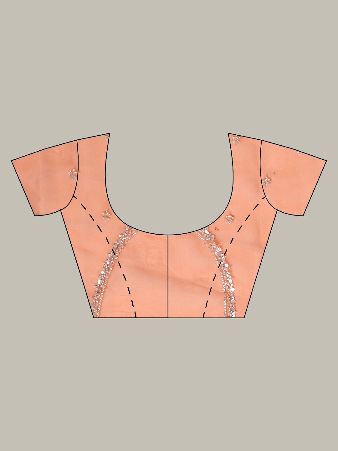 Sequence Embroidery Tissue Saree