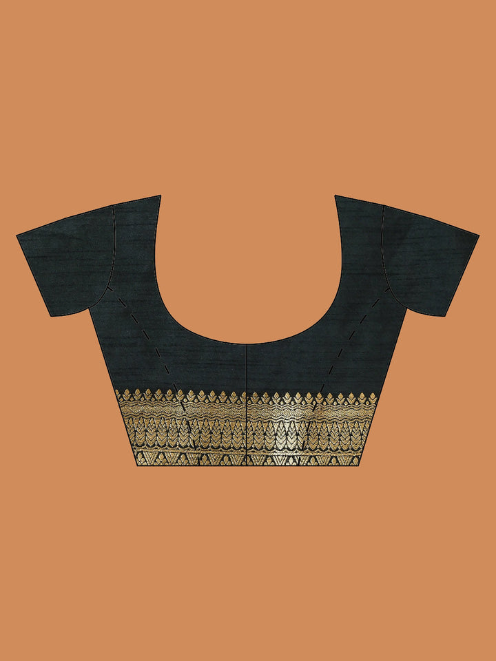 Zari Border Booti Handloom Woven Saree