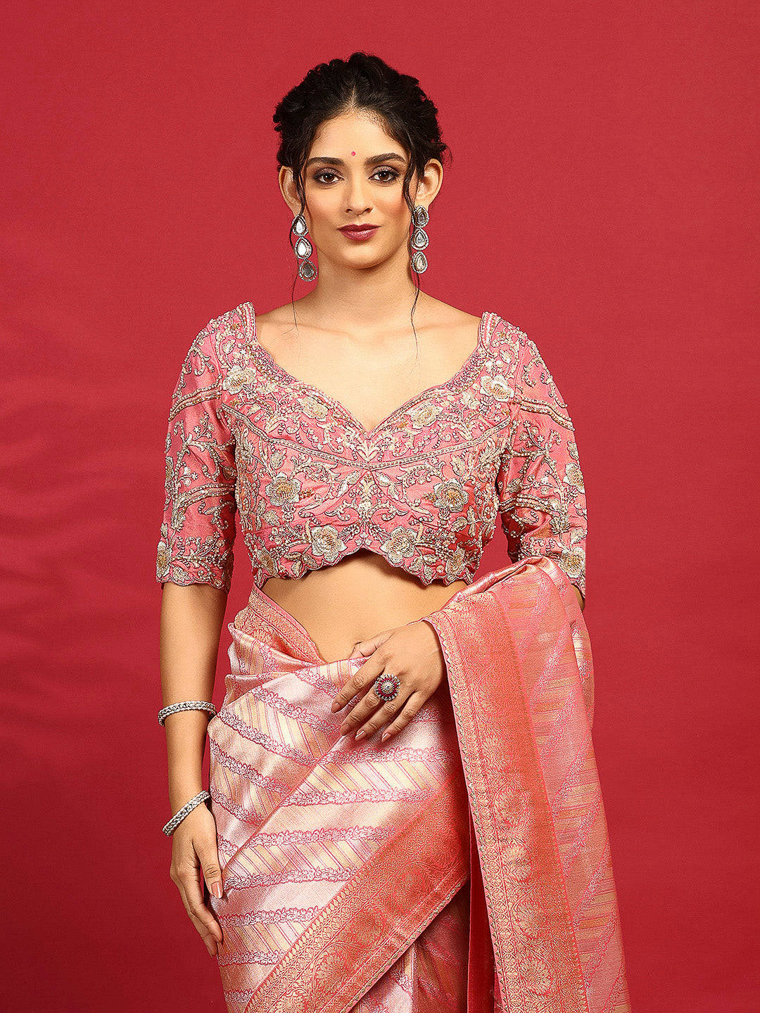 Embroidered Banarasi Saree