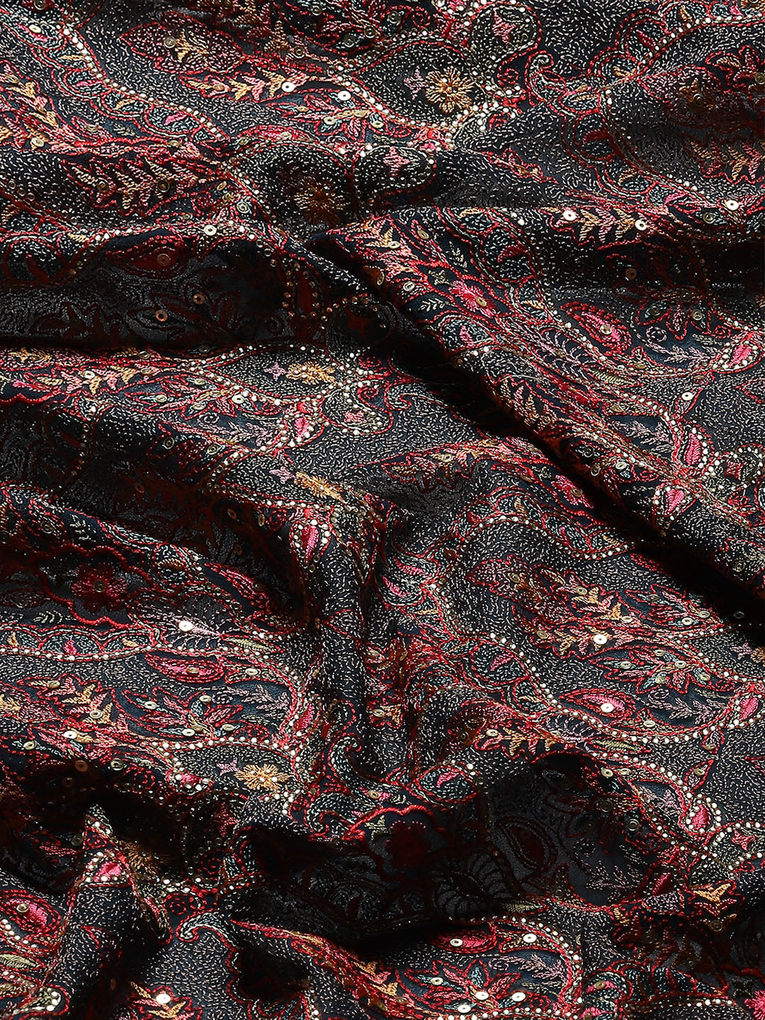 Resham Jaal Embroidery Georgette Saree