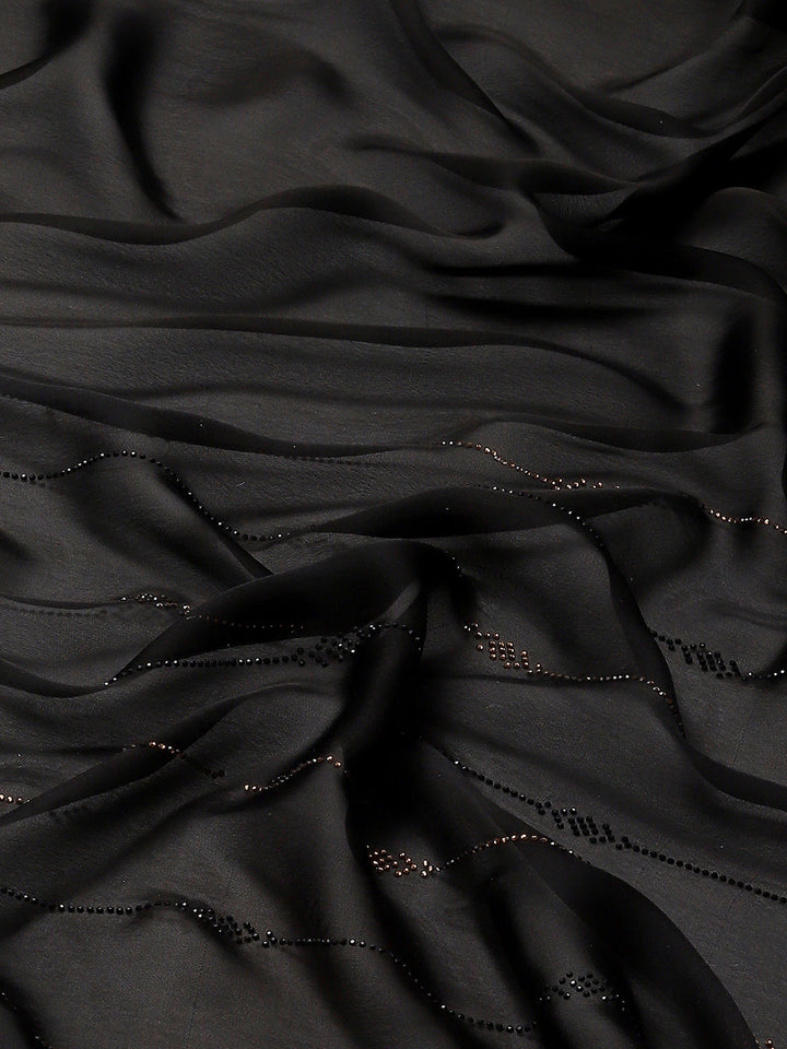 Stone Embroidered Satin Saree