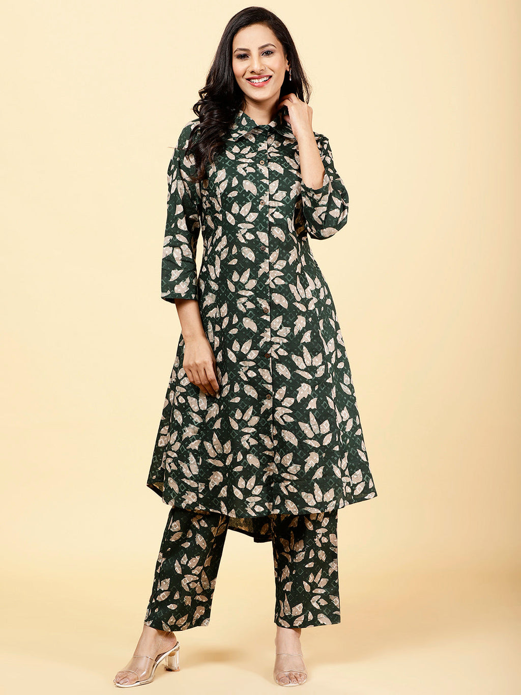 Printed Cotton Kurta With Pants