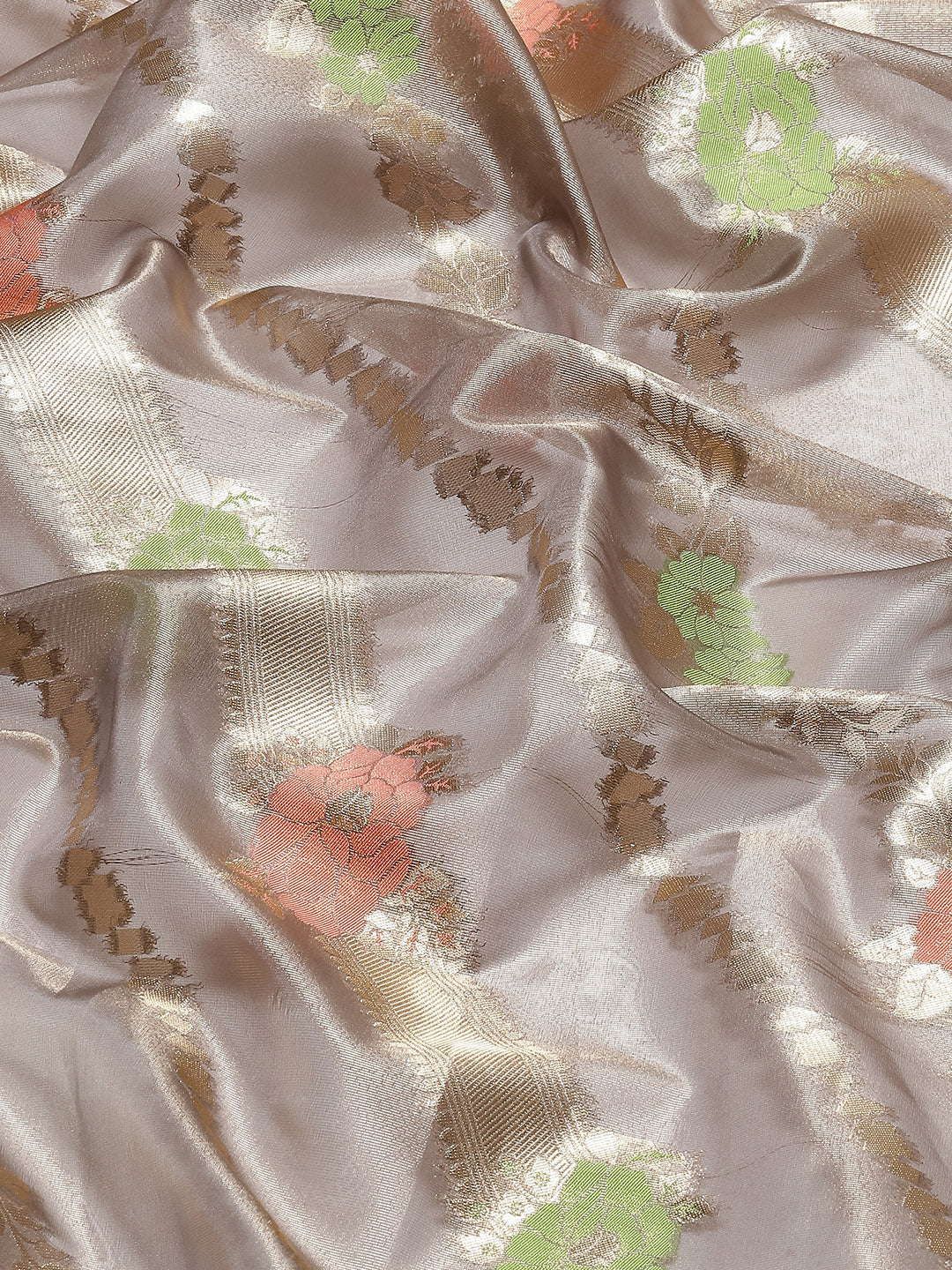 Floral Zari Jaal Handloom Woven Saree