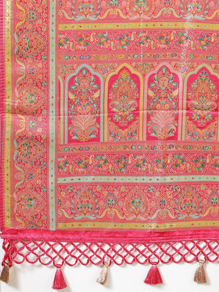 Woven Design Satin Saree