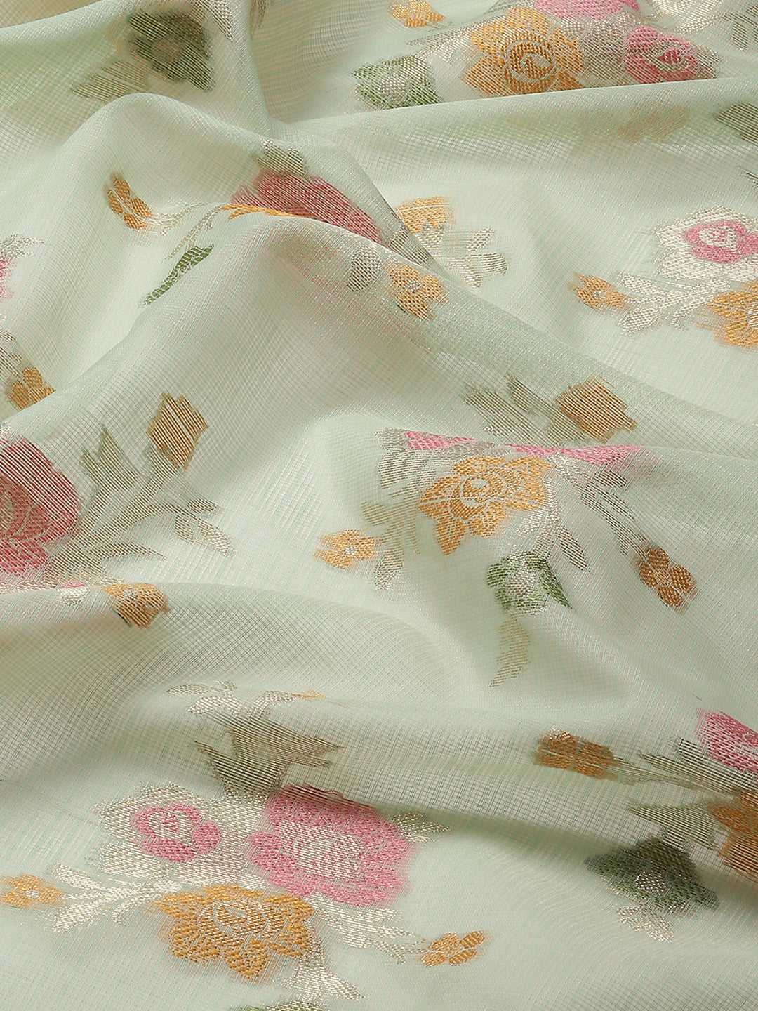Floral Jaal Woven Cotton Saree