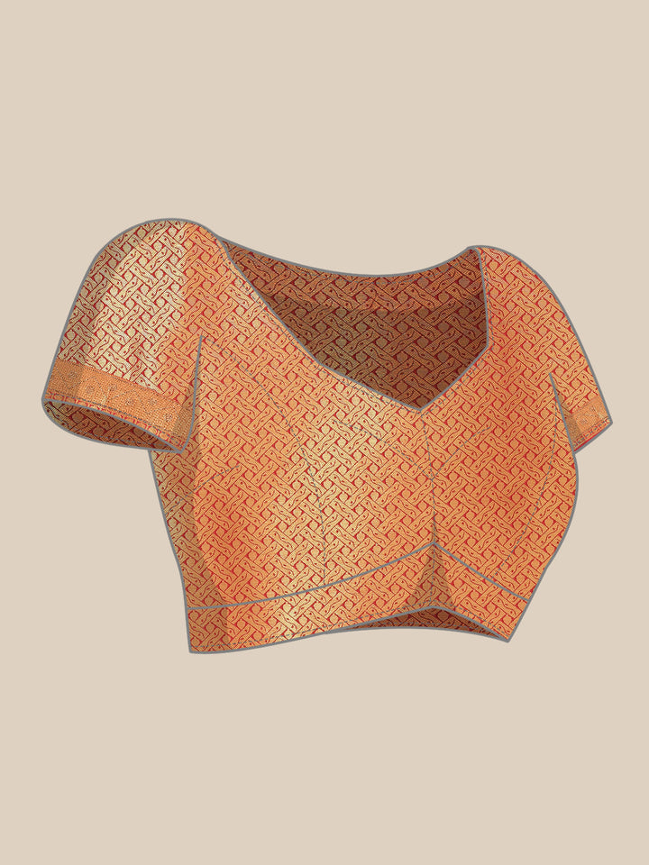 Brocade Art Handloom Saree with Stone Booti