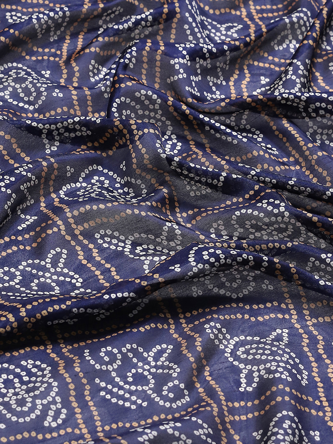 Bandhani Printed Dola Cotton Saree