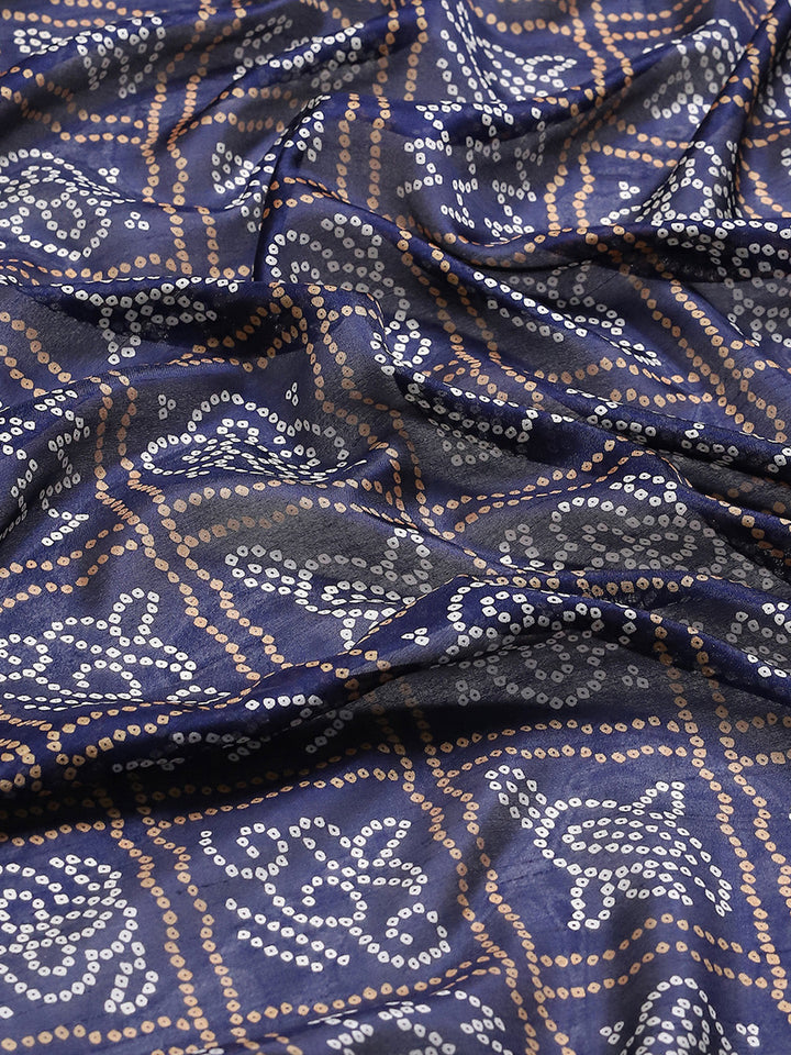 Bandhani Printed Dola Cotton Saree