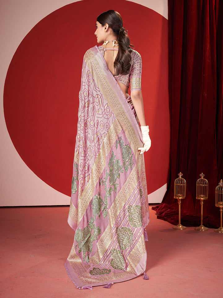 Zari Border Georgette Saree