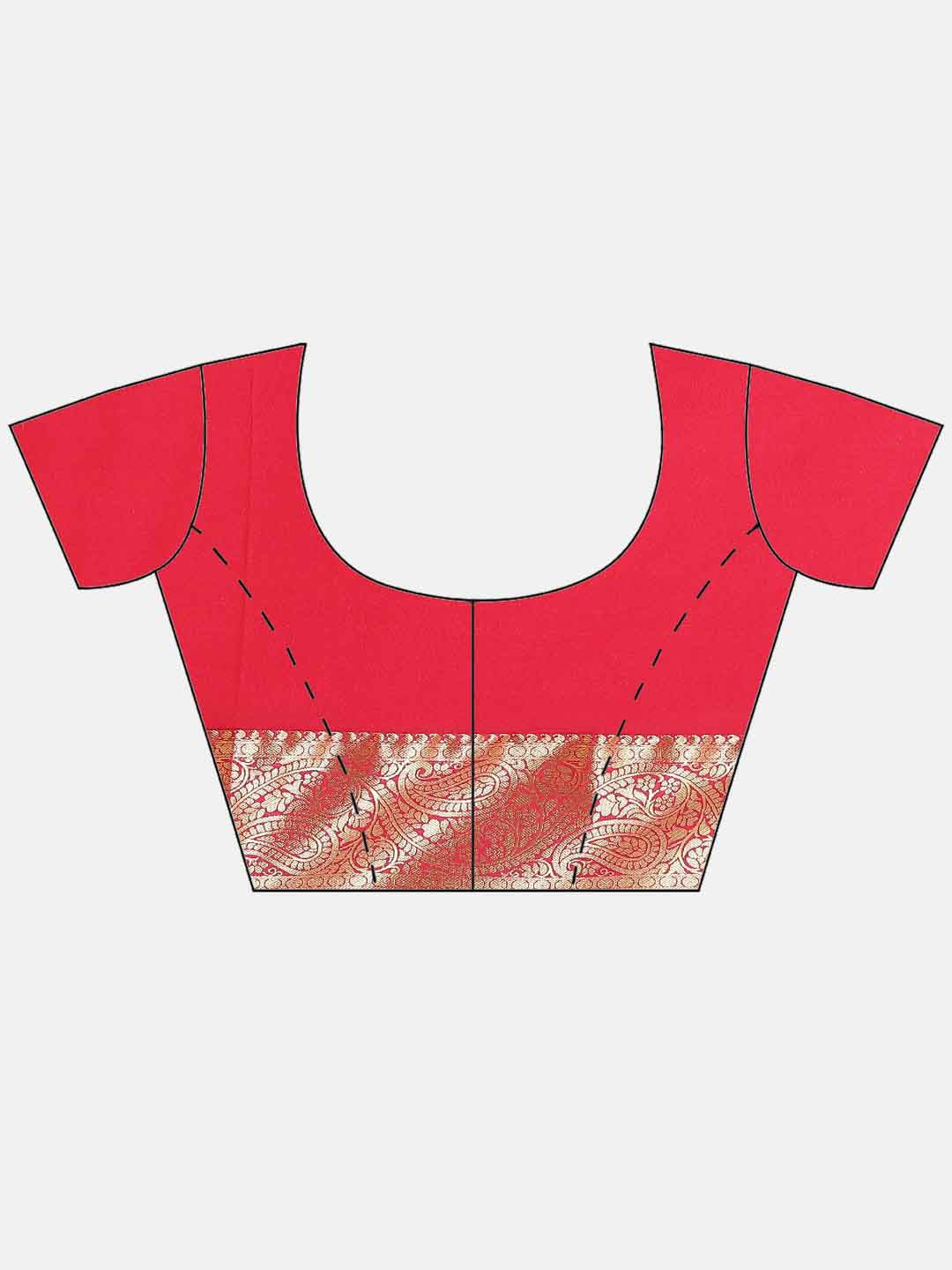 Art Handloom Saree with Brocade Zari Jaal Border