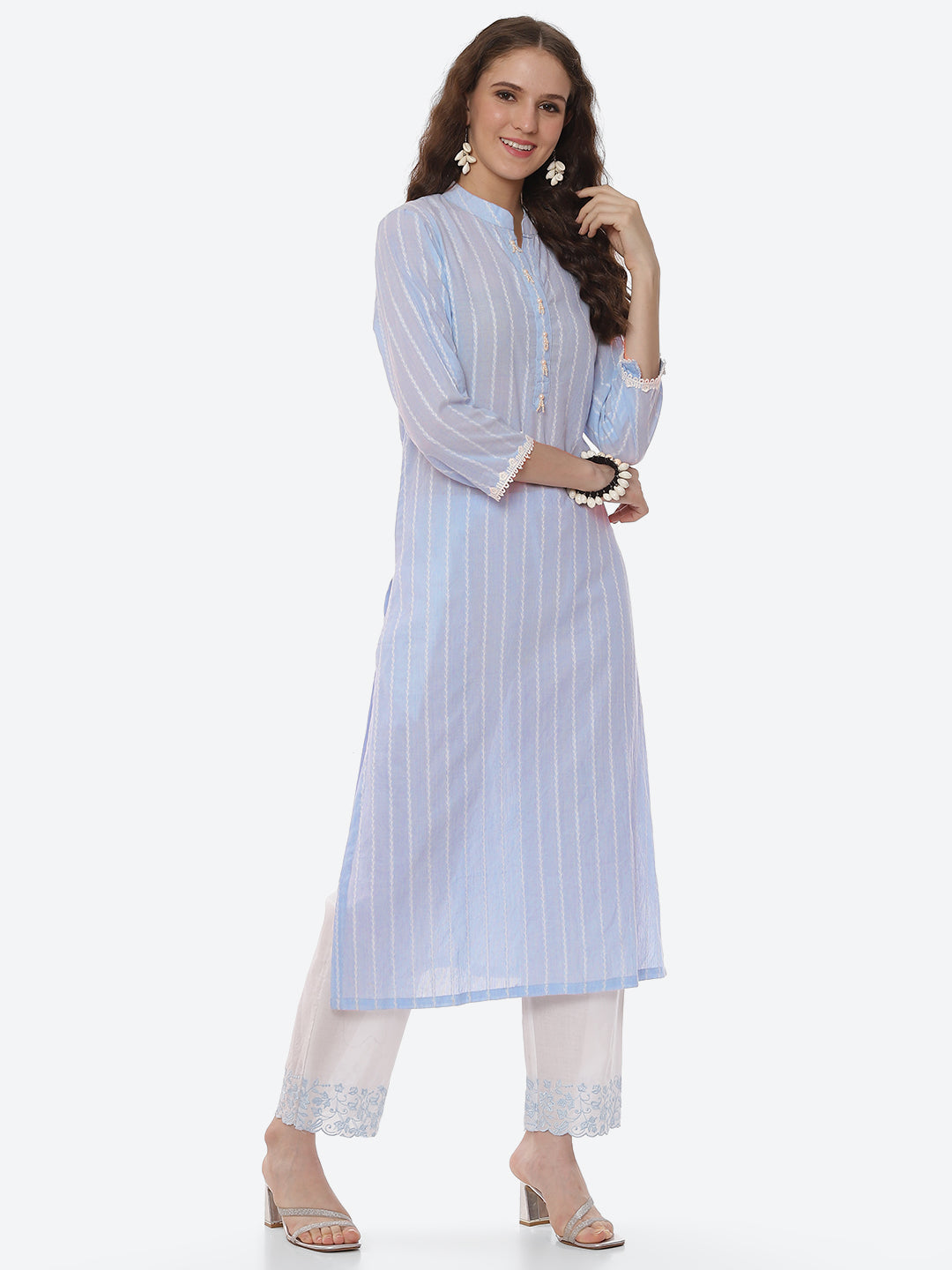 Printed Cotton Kurta With Pant