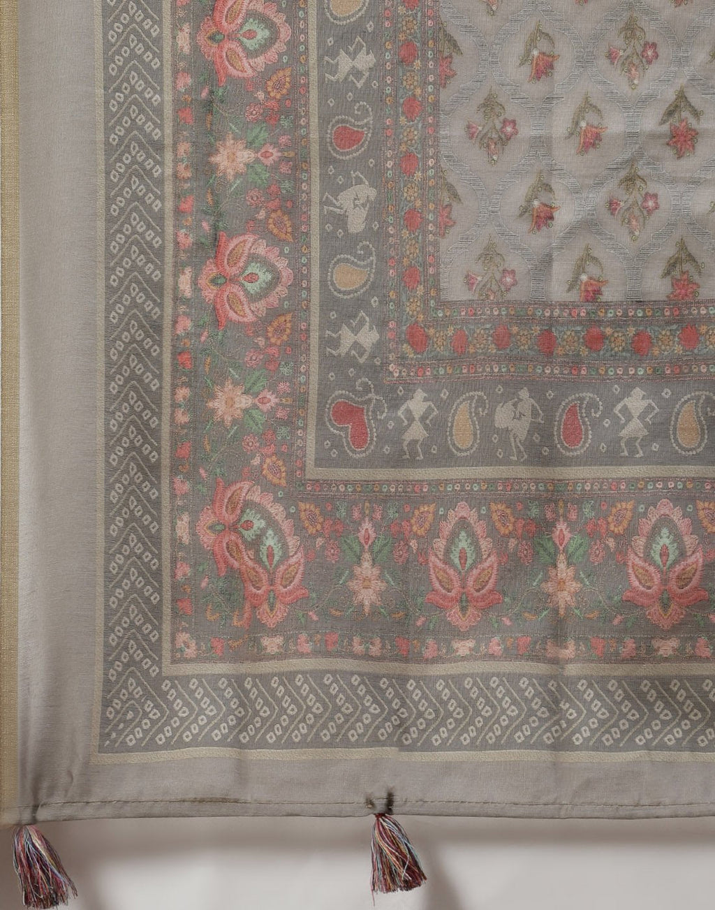 Printed Chanderi Suit Piece