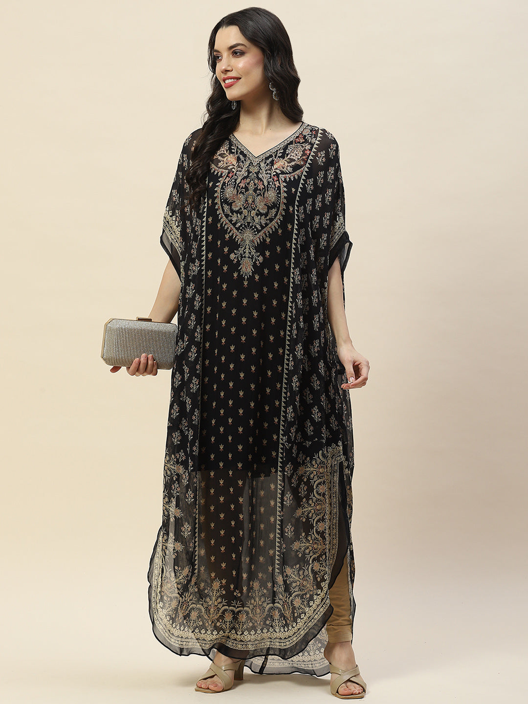 Digital Print Georgette Kaftan Kurta