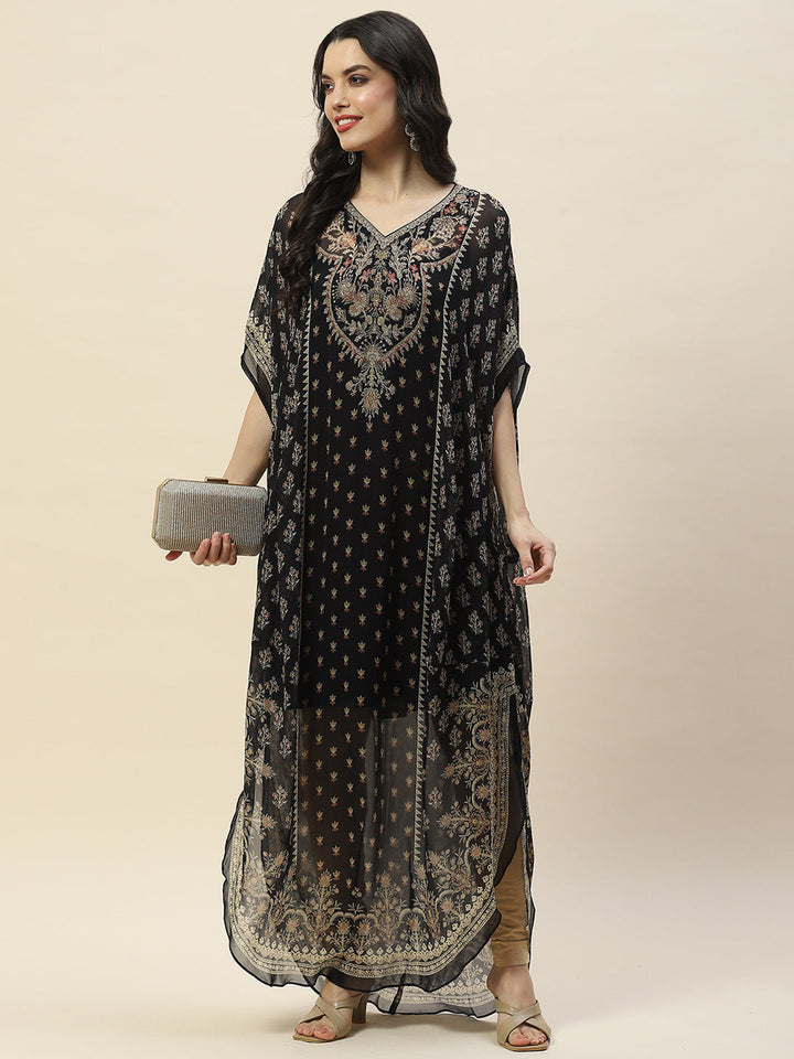 Digital Print Georgette Kaftan Kurta