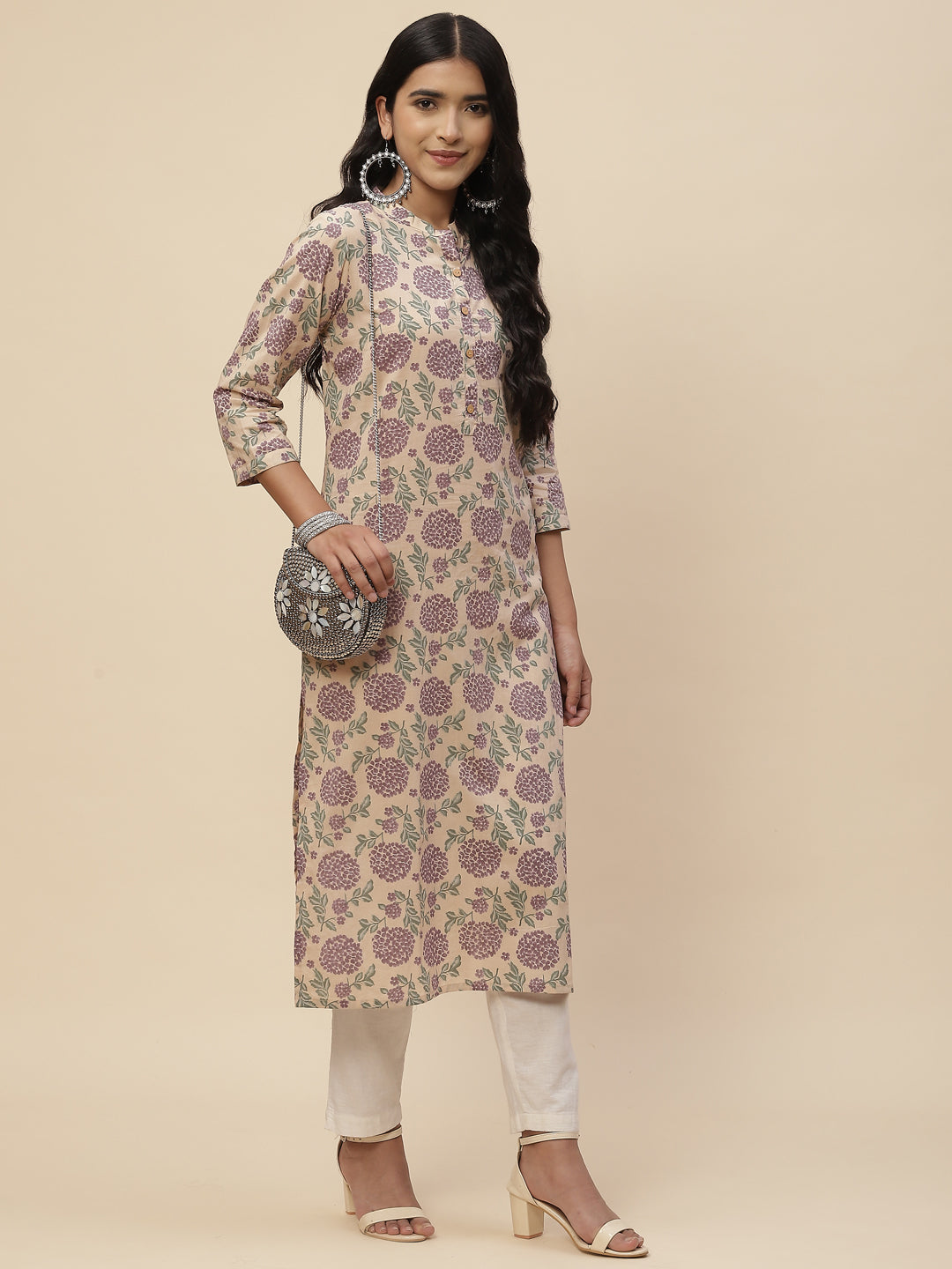 Floral Printed Cotton Kurta