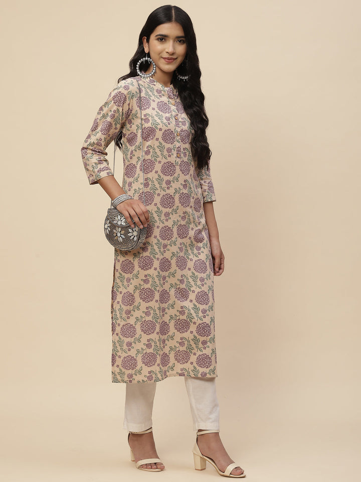 Floral Printed Cotton Kurta
