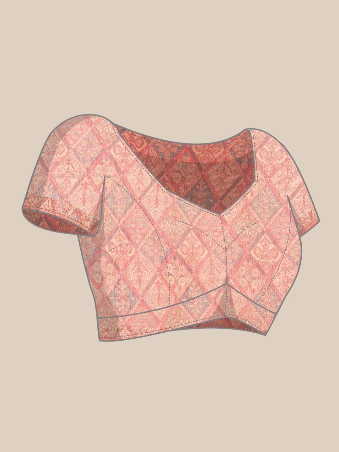 Printed Cotton Chanderi Saree