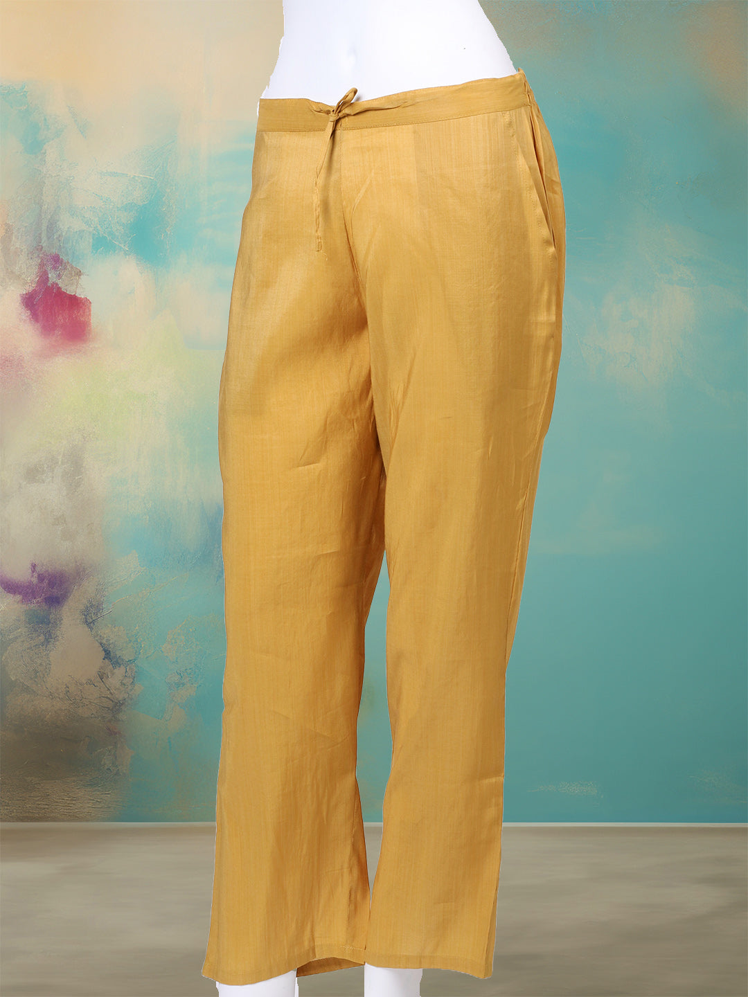 Embroidered Chanderi Kurta With Pant &amp; Dupatta