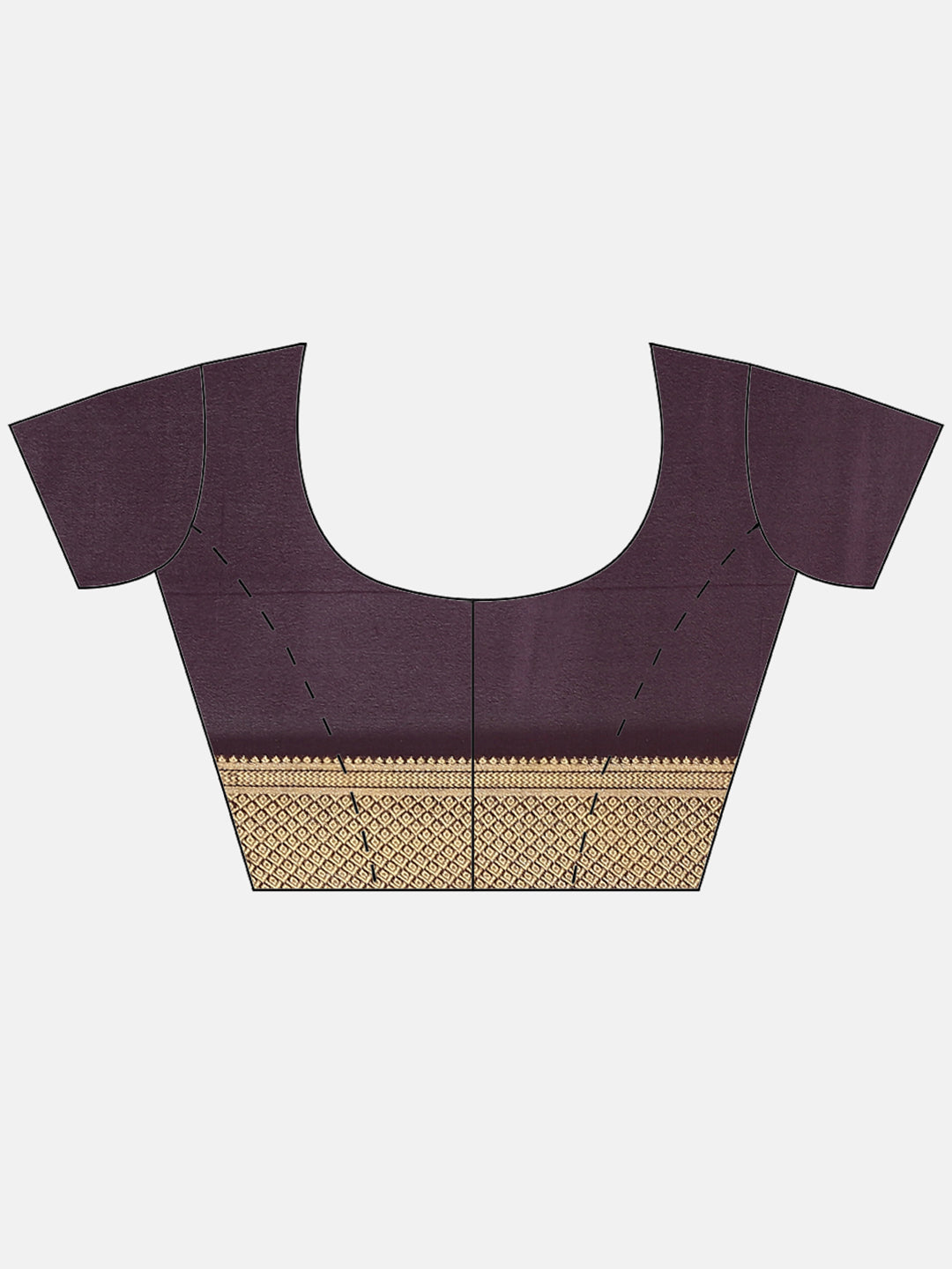 Striped Brocade Georgette Plain Saree