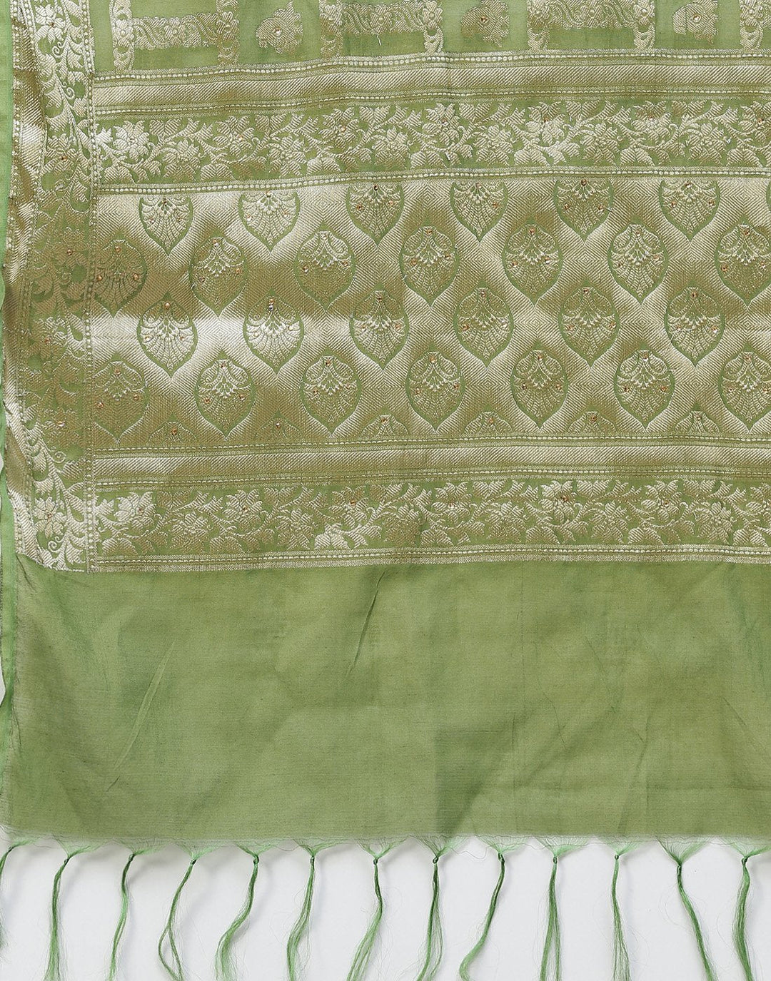 Printed Cotton Suit Piece With Embroidered Yoke Detail