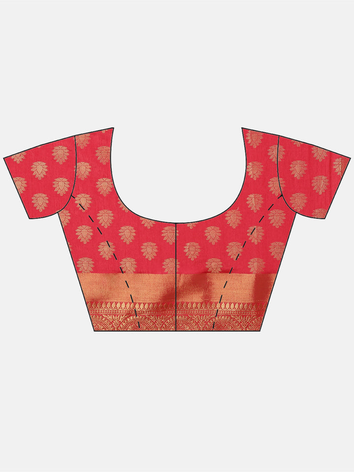 Zari Border Booti Handloom Woven Saree