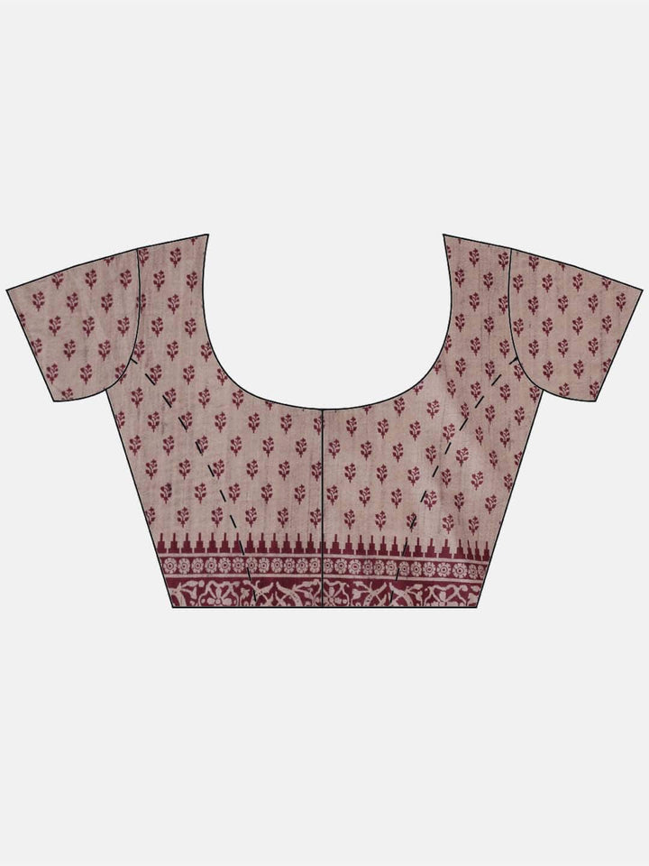 Printed Tussar Saree
