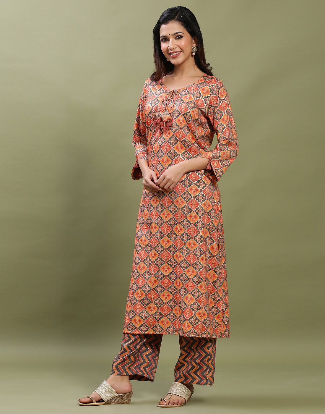 Printed Rayon Kurti With Pant
