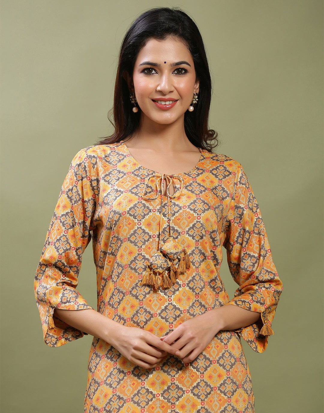 Printed Rayon Kurti With Pant