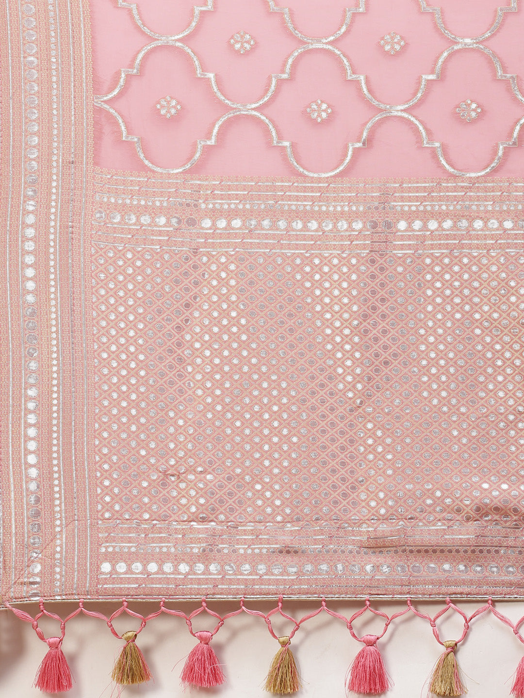 Gota Work Organza Woven Saree