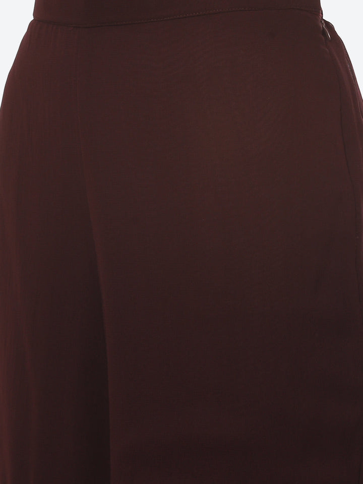 Embroidered Art Georgette Anarkali Kurti With Sharara And Net Dupatta