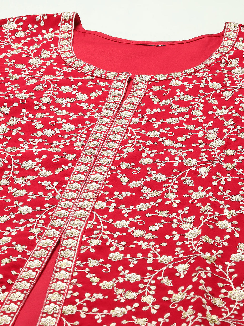 Georgette Kurta With Skirt & Dupatta