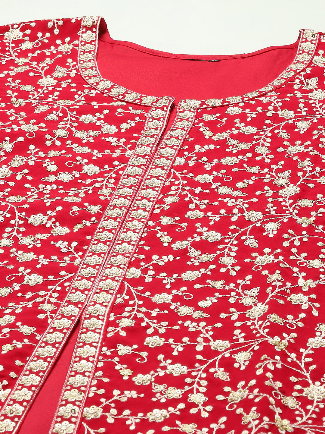 Georgette Kurta With Skirt &amp; Dupatta
