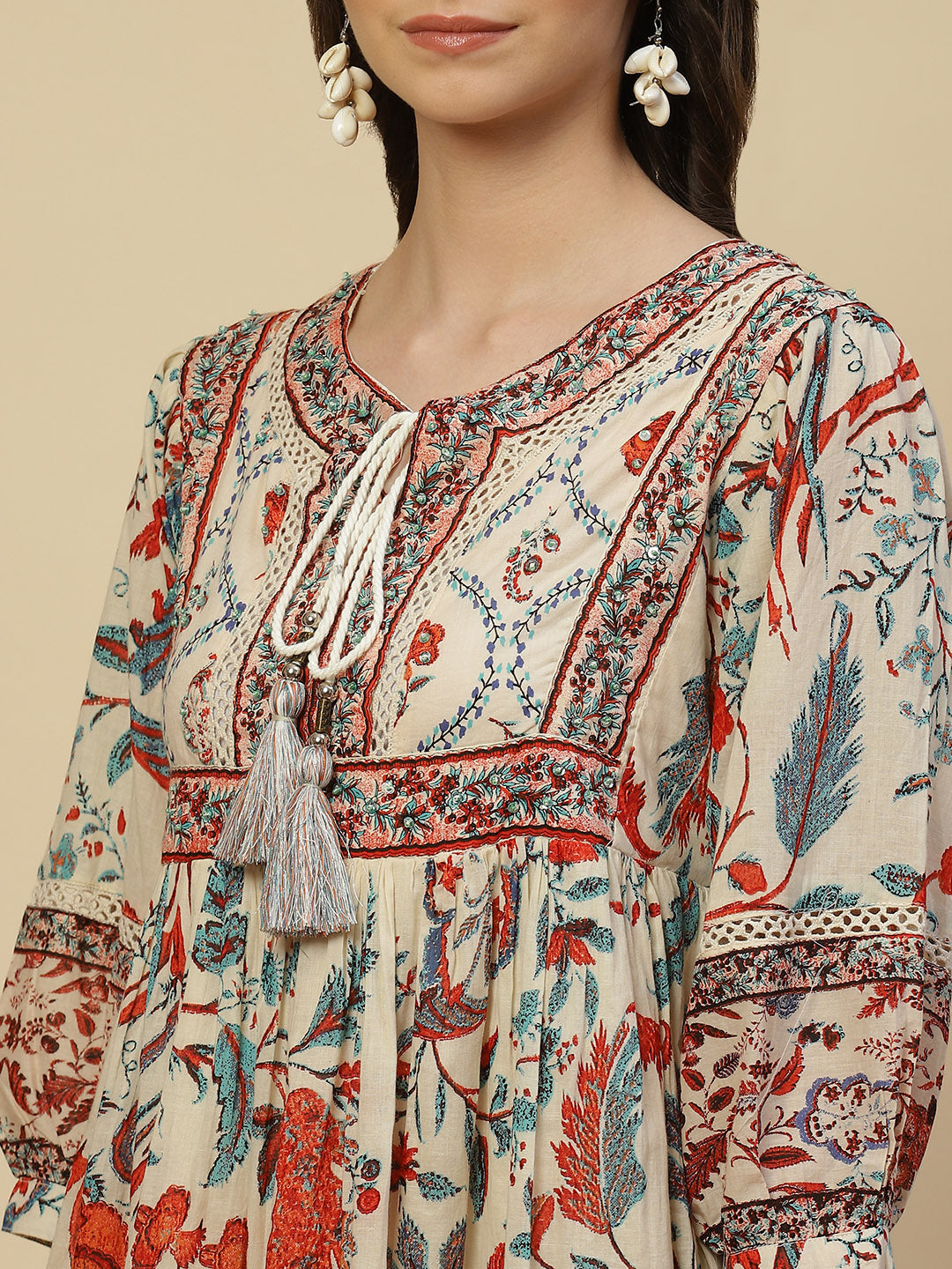 Floral Printed Cotton Kurta
