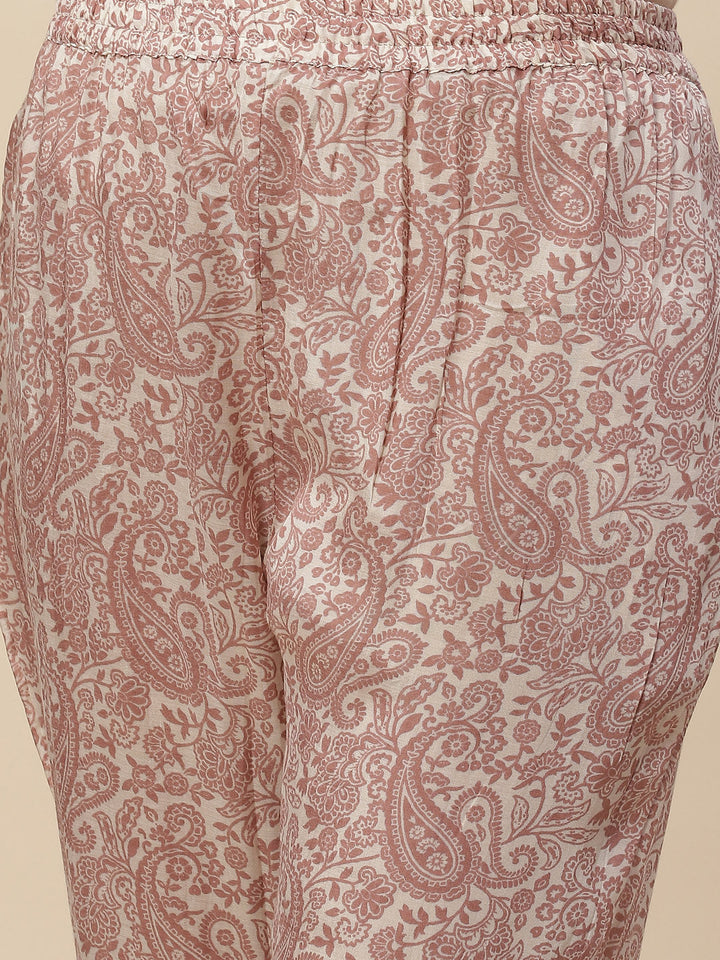 Printed Muslin Kurta With Printed Pants