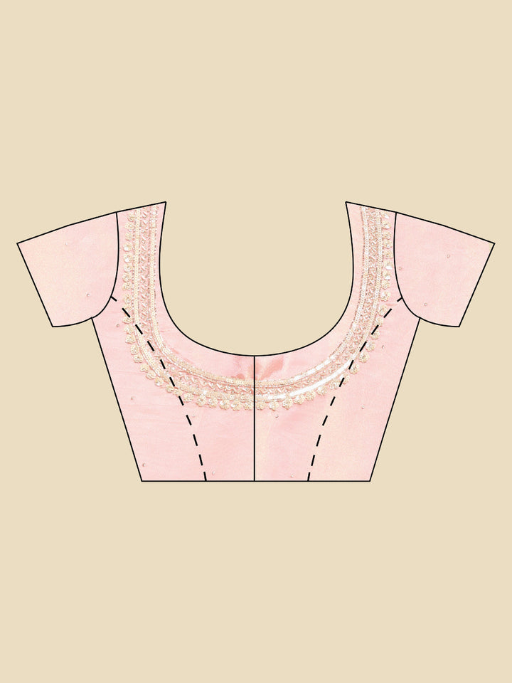 Sequence Embroidery Tissue Saree