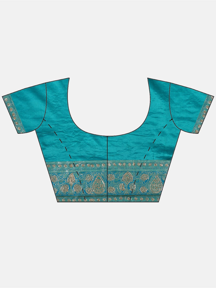 Stone Work Satin Embroidery Saree