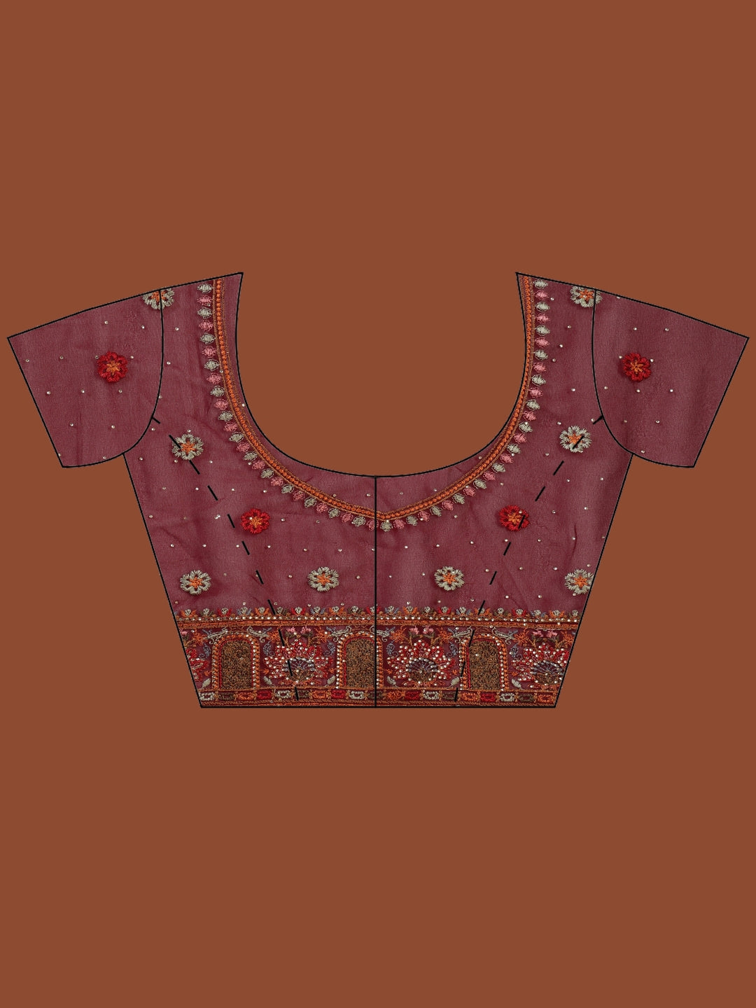 Embroidered Georgette Saree