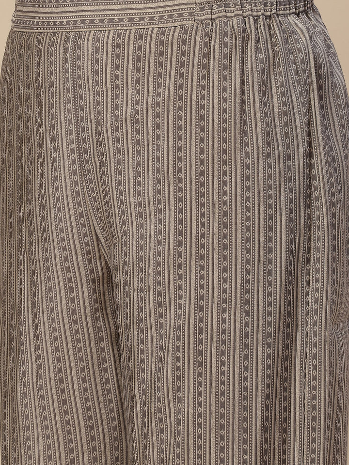 Sequin Crepe Kurta With Pants