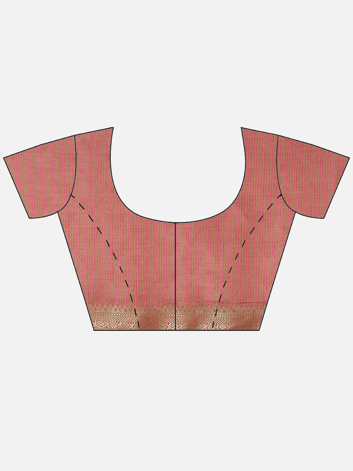 Plain Zari Border Handloom Woven Saree