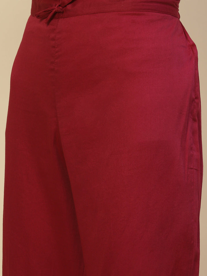 Zari Booti Cotton Kurta With Pants &amp; Dupatta