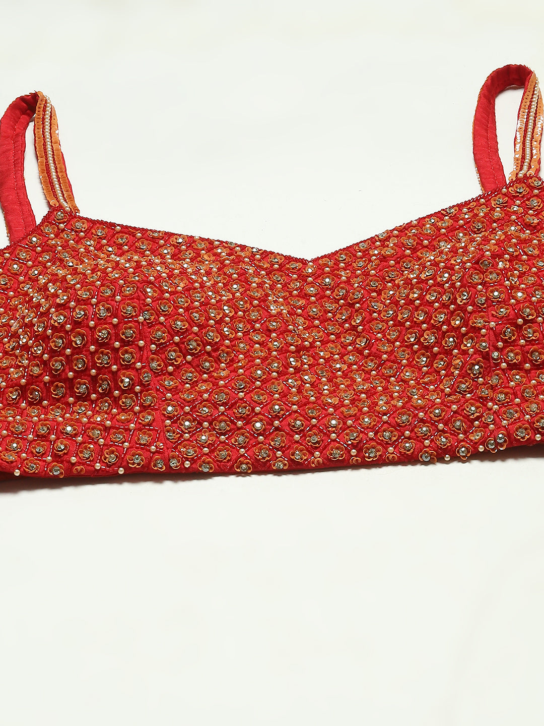 Floral Printed Crepe Choli With Skirt &amp; Dupatta