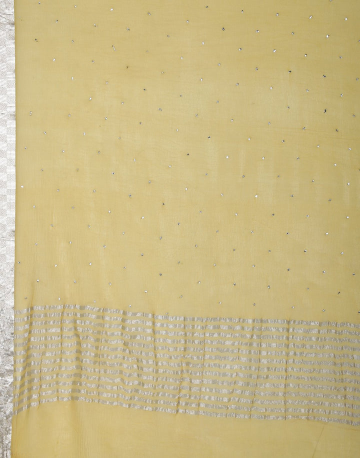 Mustard Chiffon Saree