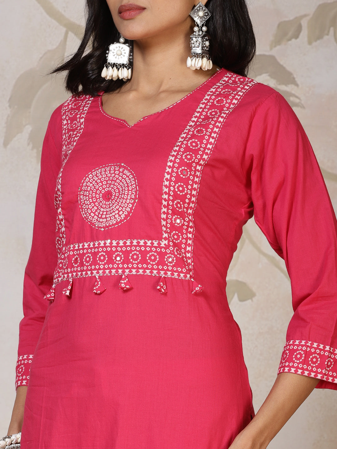 Printed Cotton Blend Kurta With Pants &amp; Dupatta