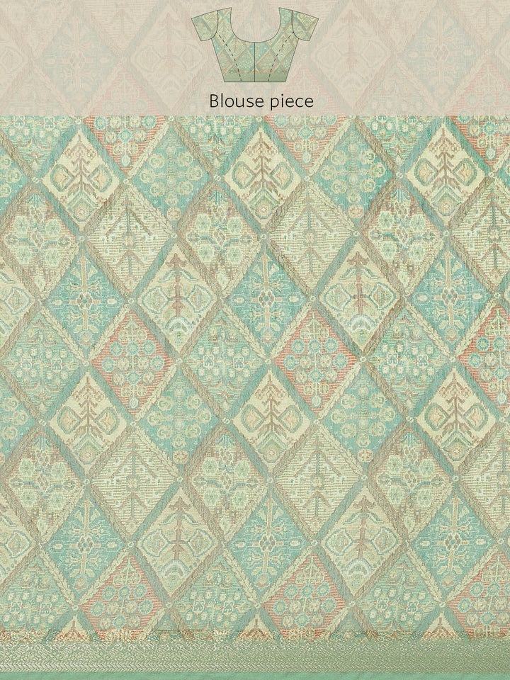 Printed Cotton Chanderi Saree